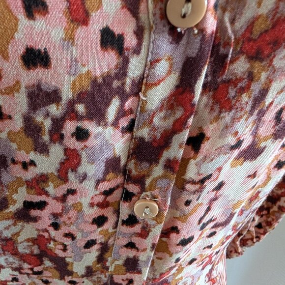 Soya Concept Minea Button Down Maxi Dress Long Sleeves Berry Blend Size XS - Picture 7 of 15